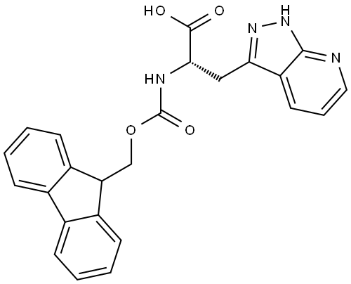 1H-Pyrazolo[3,4-b]pyridine-3-propanoic acid, α-[[(9H-fluoren-9-ylmethoxy)carbonyl]amino]-, (αS)- 구조식 이미지