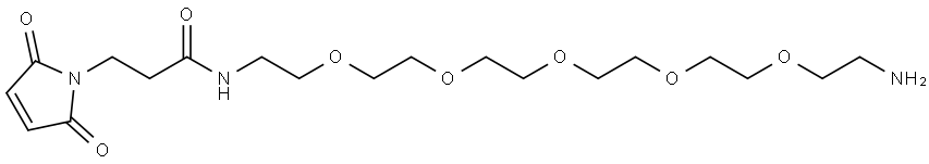 N-(17-amino-3,6,9,12,15-pentaoxaheptadecan-1-yl)-3-(2,5-dioxo-2,5-dihydro-1H-pyrrol-1-yl)propanamide Structure