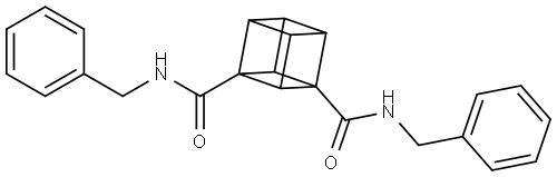 Pentacyclo[4.2.0.02,5.03,8.04,7]octane-1,2-dicarboxamide, N1,N2-bis(phenylmethyl… Structure