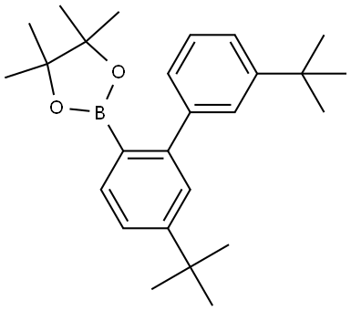 2-(3',5-di-tert-butyl-[1,1'-biphenyl]-2-yl)-4,4,5,5-tetramethyl-1,3,2-dioxaborolane Structure