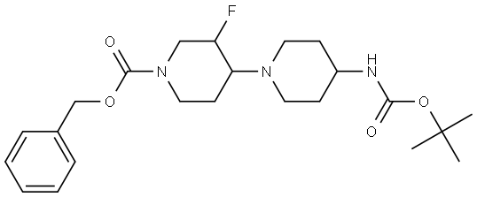 benzyl 4-((tert-butoxycarbonyl)amino)-3'-fluoro-[1,4'-bipiperidine]-1'-carboxylate Structure