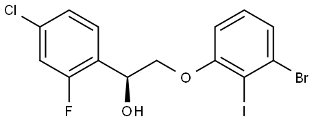 Benzenemethanol, α-[(3-bromo-2-iodophenoxy)methyl]-4-chloro-2-fluoro-, (αS)- Structure