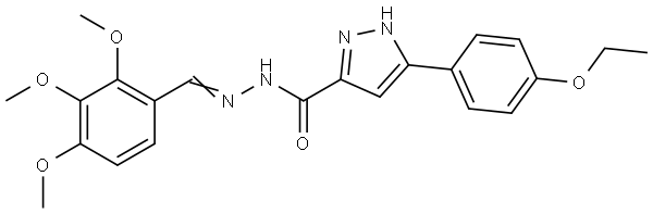 3-(4-ETHOXYPHENYL)-N'-(2,3,4-TRIMETHOXYBENZYLIDENE)-1H-PYRAZOLE-5-CARBOHYDRAZIDE Structure