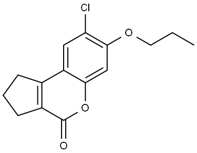 8-CHLORO-7-PROPOXY-2,3-DIHYDROCYCLOPENTA(C)CHROMEN-4(1H)-ONE Structure