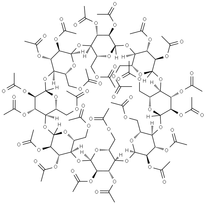 .gamma.-Cyclodextrin, tetracosaacetate Structure