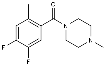 (4,5-Difluoro-2-methylphenyl)(4-methyl-1-piperazinyl)methanone Structure