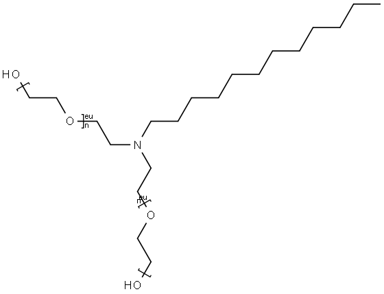 Ethanol,2,2'(dodecylimino)di,ethylwith폴리에틸렌글리콜 구조식 이미지