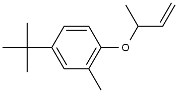 4-(1,1-Dimethylethyl)-2-methyl-1-[(1-methyl-2-propen-1-yl)oxy]benzene Structure