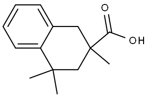 1,2,3,4-Tetrahydro-2,4,4-trimethyl-2-naphthalenecarboxylic acid Structure