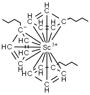 TRIS(BUTYLCYCLOPENTADIENYL)SCANDIUM(III& Structure