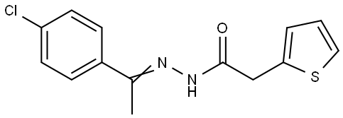 N'-(1-(4-CHLOROPHENYL)ETHYLIDENE)-2-(2-THIENYL)ACETOHYDRAZIDE 구조식 이미지