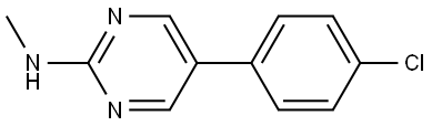 5-(4-Chlorophenyl)-N-methyl-2-pyrimidinamine Structure