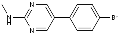 5-(4-Bromophenyl)-N-methyl-2-pyrimidinamine Structure