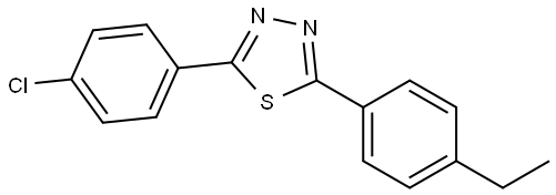 1,3,4-Thiadiazole, 2-(4-chlorophenyl)-5-(4-ethylphenyl)- Structure