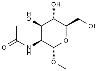 methyl 2-acetamido-2-deoxy-α-D-mannopyranoside Structure