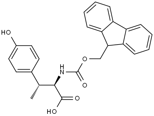 rel-(betaR)-N-Fmoc-beta-methyl-D-tyrosine Structure