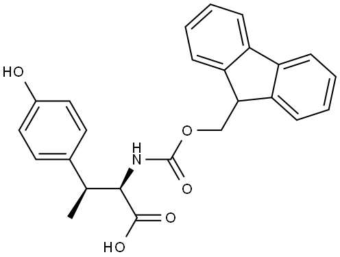 rel-(betaS)-N-Fmoc-beta-methyl-D-tyrosine Structure