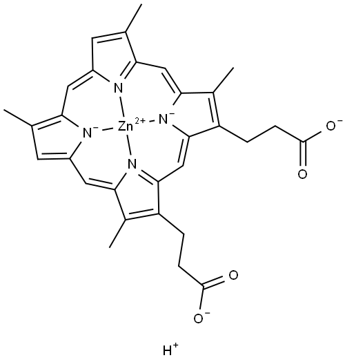 Zn(II) Deuteroporphyrin IX Structure