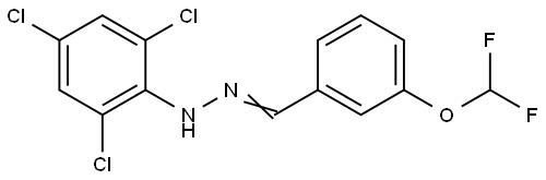 3-(DIFLUOROMETHOXY)BENZALDEHYDE (2,4,6-TRICHLOROPHENYL)HYDRAZONE Structure