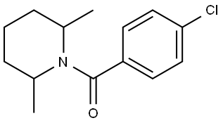 (4-Chlorophenyl)(2,6-dimethyl-1-piperidinyl)methanone Structure