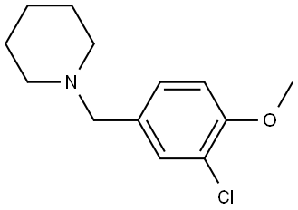 1-[(3-Chloro-4-methoxyphenyl)methyl]piperidine Structure