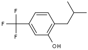 Phenol, 2-(2-methylpropyl)-5-(trifluoromethyl)- Structure