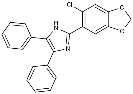 2-(6-CHLORO-1,3-BENZODIOXOL-5-YL)-4,5-DIPHENYL-1H-IMIDAZOLE Structure