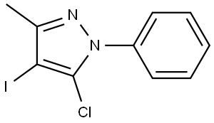 5-chloro-4-iodo-3-methyl-1-phenyl-1H-pyrazole 구조식 이미지