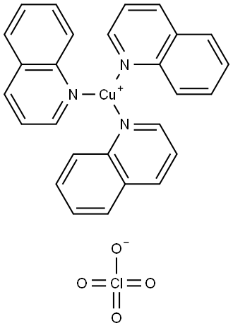 Copper(1+), tris(quinoline)-, perchlorate Structure