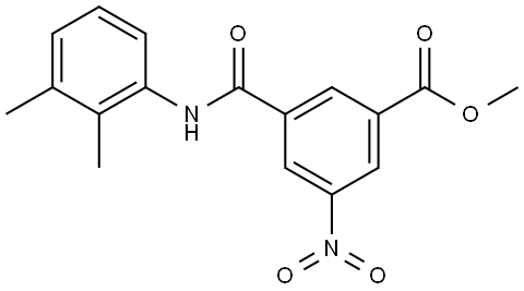 METHYL 3-((2,3-DIMETHYLANILINO)CARBONYL)-5-NITROBENZOATE 구조식 이미지