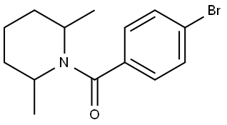 (4-Bromophenyl)(2,6-dimethyl-1-piperidinyl)methanone Structure