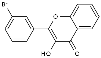 3-Hydroxy-2-(3-bromophenyl)-chromen-4(1H)-on Structure