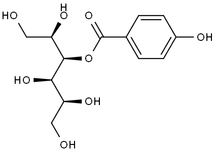 D-Glucitol, 4-(4-hydroxybenzoate) Structure