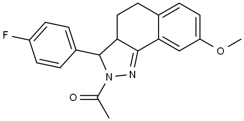 2-ACETYL-3-(4-FLUOROPHENYL)-8-METHOXY-3,3A,4,5-TETRAHYDRO-2H-BENZO(G)INDAZOLE Structure