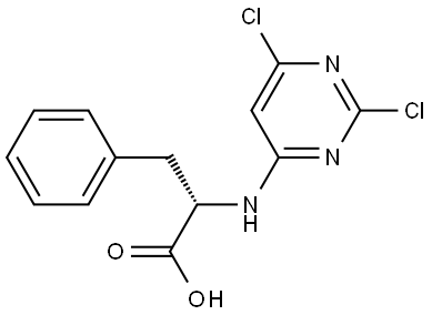 (2,6-dichloropyrimidin-4-yl)-L-phenylalanine Structure