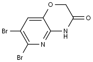 2H-Pyrido[3,2-b]-1,4-oxazin-3(4H)-one, 6,7-dibromo- Structure