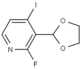 3-(1,3-dioxolan-2-yl)-2-fluoro-4-iodopyridine 구조식 이미지