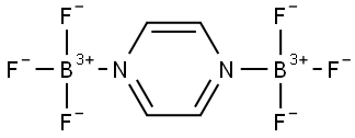 Hexafluoro[μ-(pyrazine-κN1:κN4)]diboron Structure