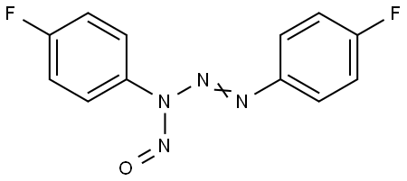 (E)-1,3-bis(4-fluorophenyl)-3-nitrosotriaz-1-ene Structure