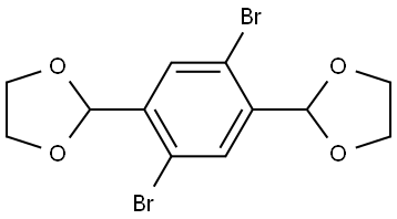 1,3-Dioxolane, 2,2′-(2,5-dibromo-1,4-phenylene)bis- Structure