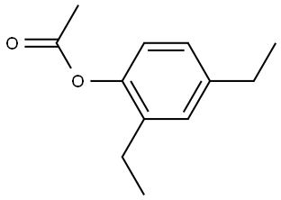 Phenol, 2,4-diethyl-, 1-acetate Structure