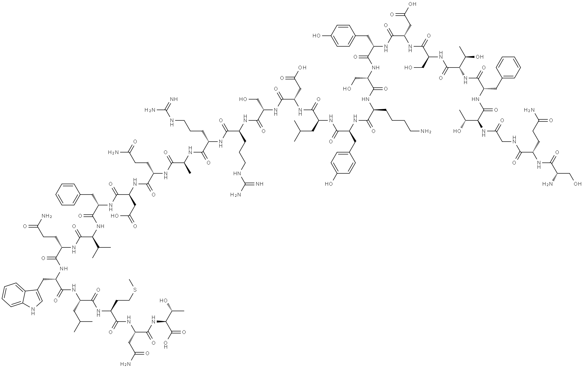 2-29-Glucagon (swine) Structure