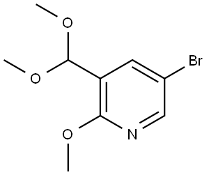 5-Bromo-3-(dimethoxymethyl)-2-methoxypyridine Structure