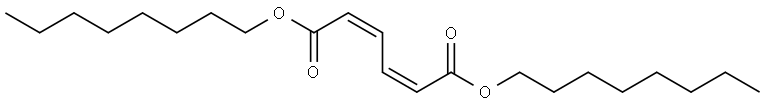 dioctyl (2Z,4Z)-hexa-2,4-dienedioate Structure