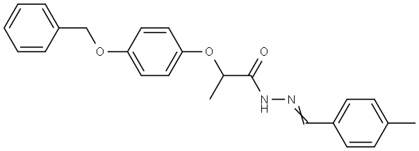 2-(4-(BENZYLOXY)PHENOXY)-N'-(4-METHYLBENZYLIDENE)PROPANOHYDRAZIDE Structure