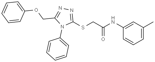 Acetamide, N-(3-methylphenyl)-2-[[5-(phenoxymethyl)-4-phenyl-4H-1,2,4-triazol-3-yl]thio]- Structure