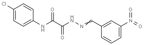 N-(4-CHLOROPHENYL)-2-(2-(3-NITROBENZYLIDENE)HYDRAZINO)-2-OXOACETAMIDE Structure