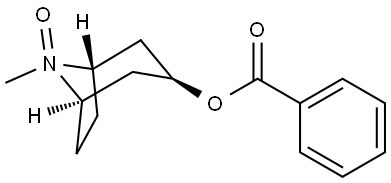 8-Azabicyclo[3.2.1]octan-3-ol, 8-methyl-, benzoate (ester), 8-oxide, endo- (9CI) Structure