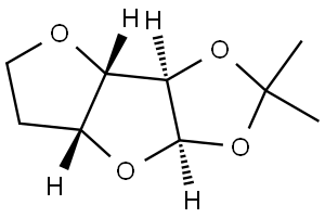 α-D-xylo-Hexofuranose, 3,6-anhydro-5-deoxy-1,2-O-(1-methylethylidene)- (9CI) Structure