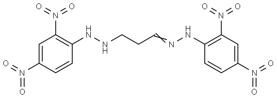 Propanal, 3-[2-(2,4-dinitrophenyl)hydrazinyl]-, 2-(2,4-dinitrophenyl)hydrazone Structure